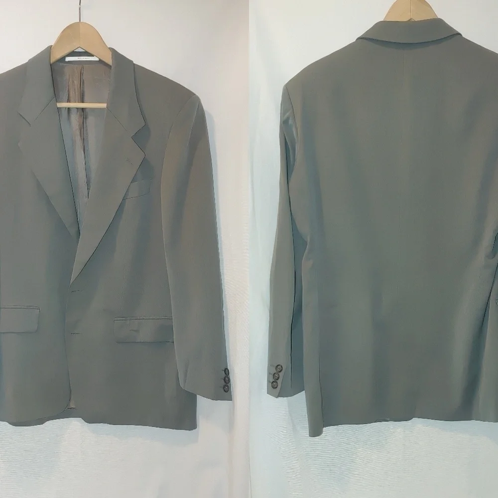 Hugo Boss Vintage Blazer Sport Jacket Coat Gray Wool Blend Two Button est‎ 40R
